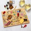 Totally Bamboo North Dakota State Shaped Cutting Board and Charcuterie Serving Platter with Artwork by Fish Kiss, Includes Hang Tie for Wall Display view 3