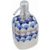 Polmedia Polish Pottery Soap Dispenser - Beautiful Bevy Pattern Handmade in Boleslawiec Poland + Certificate of Authenticity view 1
