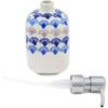 Polmedia Polish Pottery Soap Dispenser - Beautiful Bevy Pattern Handmade in Boleslawiec Poland + Certificate of Authenticity view 2