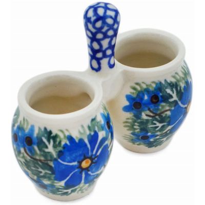 Authentic Polish Pottery Toothpick Holder Signature UNIKAT in Wild Diamonds Design Handmade in Bolesawiec Poland by Ceramika Artystyczna + Certificate of Authenticity