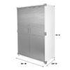 Heavy-Duty Commercial Storage Cabinet (White, 48" W x 24" D x 72" H) view 2