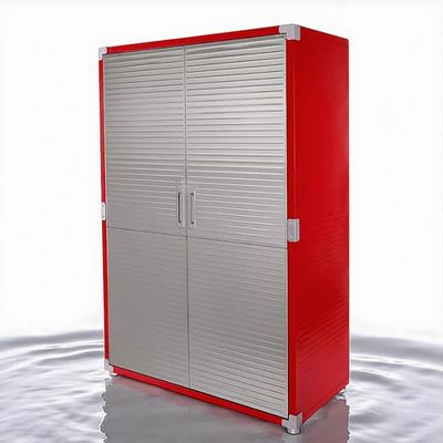 Heavy-Duty Commercial Storage Cabinet (Red, 48" W x 24" D x 72" H)