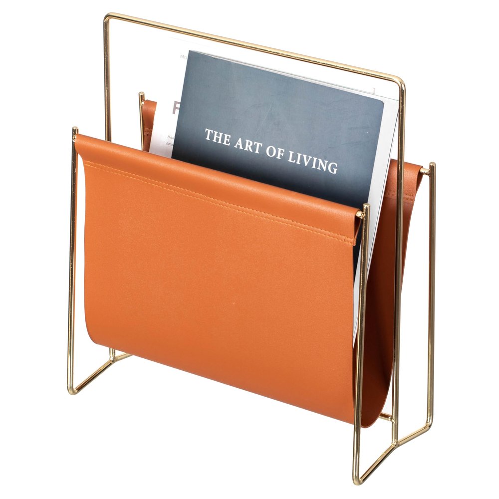 Fabulaxe Magazine Holder and Rack for Desktop, Home Office, Living Room, Waiting Areas, Farmhouse File Storage, Basket for Letters, Magazines, Books, Newspapers and Other Reading Materials 14-Inch