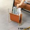 Fabulaxe Magazine Holder and Rack for Desktop, Home Office, Living Room, Waiting Areas, Farmhouse File Storage, Basket for Letters, Magazines, Books, Newspapers and Other Reading Materials 14-Inch view 2