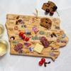 Totally Bamboo Iowa State Shaped Cutting Board and Charcuterie Serving Platter with Artwork by Fish Kiss, Includes Hang Tie for Wall Display view 3