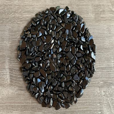 Wholesale Natural Semi Tumbled Shungite Gemstone Chips, Crushed Mini Crystals, Undrilled Crystal Chips (Shungite, 0.25 Pound)