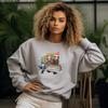 Christmas Cats in Truck Sweatshirt, Cat Lover Womens Pawprints Holiday Sweatshirt, Vintage Truck, Kitten, Rescue Cat Mom, Long Sleeved Shirt (3XL, Sport Grey) view 2