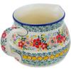 Polmedia Polish Pottery Pitcher UNIKAT - Summer Joy Pattern Handmade in Boleslawiec Poland by Ceramika Artystyczna + Certificate of Authenticity view 2