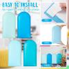 Jetec 4 Pcs Wall Padding for Kids with Autism Playroom Anti Collision 3D 15. 75 x 7. 87 Inch Peel and Stick Headboard Upholstered Wall Panels for Nursery Protection(Blue Series) view 3