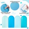 Jetec 4 Pcs Wall Padding for Kids with Autism Playroom Anti Collision 3D 15. 75 x 7. 87 Inch Peel and Stick Headboard Upholstered Wall Panels for Nursery Protection(Blue Series) view 4