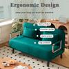 Convertible Queen Sleeper Chair Bed, 55" Tri-Folding Sofa with 6 Adjustable Backrests, Comfy Velvet Loveseat Sleeper, Modern Futon Sofa Bed for Living Room,Small Space,Office (Antique Green) view 4