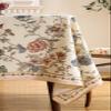 ISAENNE Designer French Light Beige Table Cloth for Rectangle Table,Linen Florals and Birds Pattern Tablecloth,Durable Decorative Tablecloths for Dining Thanksgiving Kitchen,55"*79"-Cornucopia view 4