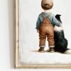 Border Collie Nursery Decor, Boy and Dog Art Print, Dog Nursery Art, Toddler Decor Boy, Puppy Nursery Print, Print Kids Art, Border Collie Nursery Decor Photo,234 view 4