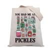 BDPWSS Pickle Gift For Pickle Lovers You Had Me At Pickles Tote Bag Pickle Food Lover Gift Pickle Themed Gift Vegetarian Gift (You Had Pickles TG) view 1