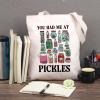 BDPWSS Pickle Gift For Pickle Lovers You Had Me At Pickles Tote Bag Pickle Food Lover Gift Pickle Themed Gift Vegetarian Gift (You Had Pickles TG) view 4