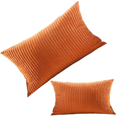ZEaink 2 Pack Corduroy Soft Decorative Square Rectangle Throw Pillow Cover 60x60 50x70 80x80 cm Cushion Covers Pillowcase, Home Decorations for Sofa Couch Bed Chair(W19,2pcs 50x70cm)