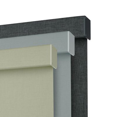Boolegon Blackout Roller Shades for Windows, Cordless Blinds With Linen Fabric-Matched, Custom for Home Office, Beige, 17" W x 60" H