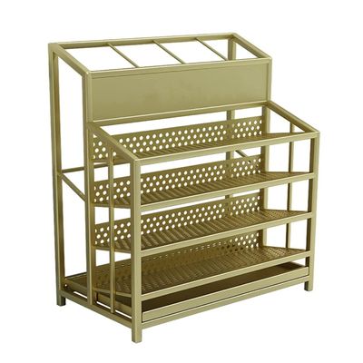 SHENJIA Umbrella Holder 4 Tiers Umbrella Stand + Pull-Out Drip Tray, Multi-Function Umbrella Bucket Rack for Hotel School Shop Home Office