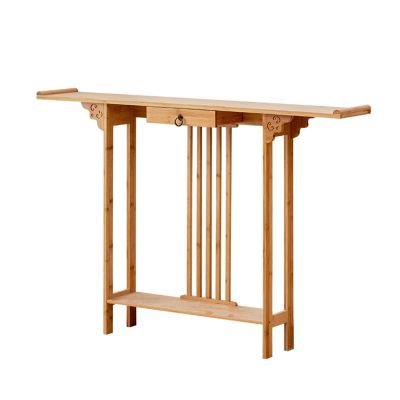 Couches Tables Thin Window Table, Console Table with Storage Shelves and Drawers, Slim Sofa Table, Narrow Wooden Table for Small Spaces, Compact Display Table for Hallway and(Size:100*20*80CM,Color:A)
