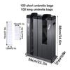 Umbrella Holder for Entryway, Automatic Wet Umbrella Wrapper, Umbrella Automatic Packing Machine, with 100 Short and Long Umbrella Bags,Silver view 3