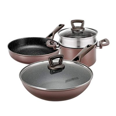 Cooking Pot, Frying Pan,Household Stainless Steel Frying Pan Non Stick Pan Uncoated Pot Pots for Cooking Composite Multilayer Bottom Easy to Clean