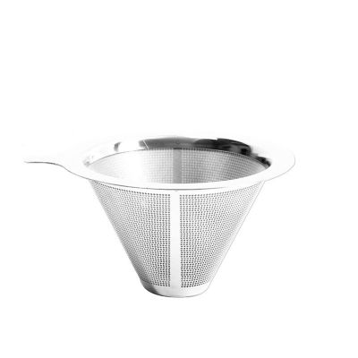 NPQPNAFC Coffee Filters, Stainless Steel Coffee Screen Funnel Filter Cone Tea Strainer Mesh Coffee Filter Practica Household Kitchen