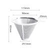 NPQPNAFC Coffee Filters, Stainless Steel Coffee Screen Funnel Filter Cone Tea Strainer Mesh Coffee Filter Practica Household Kitchen view 2