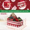 INough Red Christmas Gift Basket, Collapsible Empty Holiday Storage Bin with Handles, Fabric Storage Organizer for Kids, Baby Items, Presents and Festive Home Decorations view 2