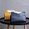 XUSONGL OrBheS European Style Retro Environmentally Friendly Leather Tissue Box Car Tissue Box Living Room Large Capacity Storage Box(Dark Blue Flat) view 2
