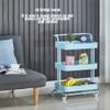 Kitchen Rolling Cart on Wheels, 3-Tier Storage Trolley with Handle, Multi-Purpose Utility Organiser Cart, Mobile Serving Cart for Office/Bathroom/Garage/Library view 3