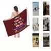 AJIOCIEU Personalized Beach Towels for Adults, Custom Beach Towel Design You Own Photo Text Logo Lightweight Microfiber Bath Towels, for Travel Beach Pool Bath, 31.5" x 63" view 1