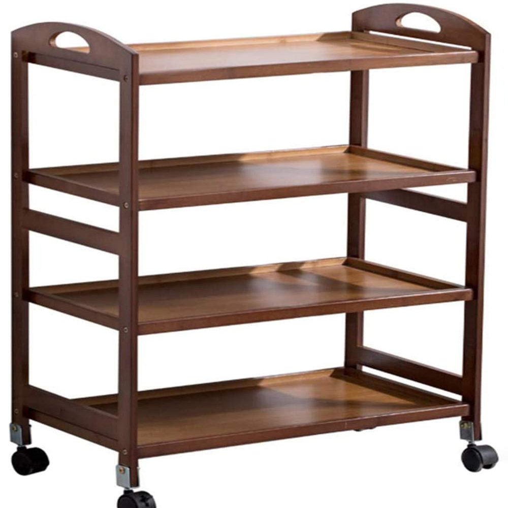 EHVYBDX Serving Trolley Kitchen Trolley Storage Trolley Catering Trolley for Kitchen and Living Room Food Trolley for Home Mobile Brown 3 Tier