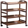 EHVYBDX Serving Trolley Kitchen Trolley Storage Trolley Catering Trolley for Kitchen and Living Room Food Trolley for Home Mobile Brown 3 Tier view 1
