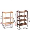 EHVYBDX Serving Trolley Kitchen Trolley Storage Trolley Catering Trolley for Kitchen and Living Room Food Trolley for Home Mobile Brown 3 Tier view 3