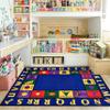ABC Children's Learning Area Rug, 5x6ftPrimary School Classroom ABC Letters Bilingual Carpet, Children's Reading Carpet, Suitable for Children's Playroom, Classroom, Bedroom and Nursery view 3