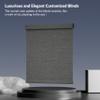 Boolegon Blackout Roller Shades for Windows, Cordless Blinds With Linen Fabric-Matched, Custom for Home Office, Dark Grey, 59" W x 64" H view 2