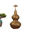 FengShui Brass Wu Lou Gourd Statue Handmade Crafts and Artworks Home Desk Decor view 1