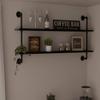 HDDFER Floating Bookshelf Shelves Industrial Pipe Shelving Pipe Shelf Rustic Black Wall Shelves 36 Inch Farmhouse for Wall Mounted view 4