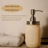 RUJHGL Farmhouse 16Oz/480Ml Glass Soap Dispenser with 304 Stainless Steel Pump Hand Soap Dispenser High Capacity Kitchen Soap Dispenser Pump Bottle view 4