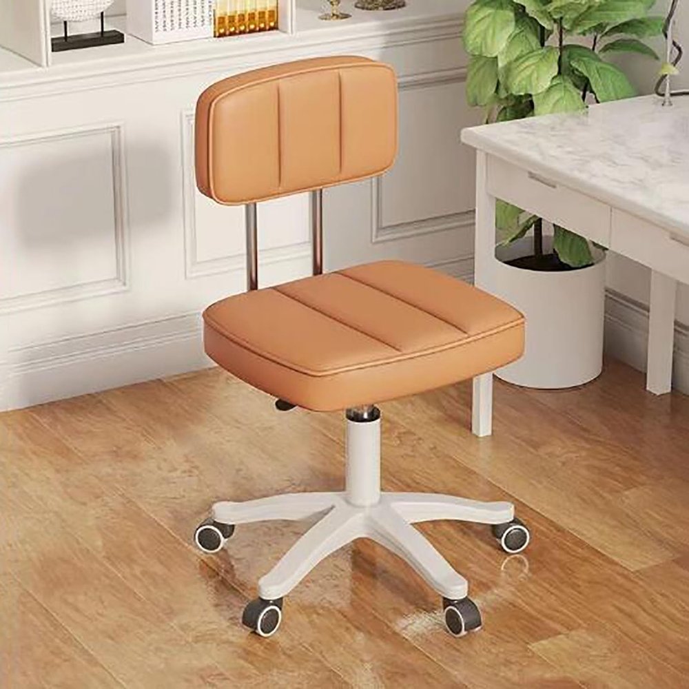 XSMYdpUS Rolling Swivel Stool, with Wheels and Backrest Swivel Office Chairs,Height Adjustable Drafting Chair,for Office Kitchen Medical Dentist Shop Lab and Home (Color : B)