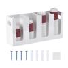 uxcell Disposable Coffee Cup Dispenser, 4 Compartments White Acrylic Paper Cup and Lid Plastic Storage Organizer Holder with Mounting Tools for Home Kitchen Office Countertop view 1