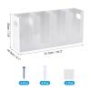 uxcell Disposable Coffee Cup Dispenser, 4 Compartments White Acrylic Paper Cup and Lid Plastic Storage Organizer Holder with Mounting Tools for Home Kitchen Office Countertop view 2