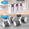 uxcell Disposable Coffee Cup Dispenser, 4 Compartments White Acrylic Paper Cup and Lid Plastic Storage Organizer Holder with Mounting Tools for Home Kitchen Office Countertop view 4