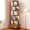 ZLGONRL 360Rotating Bookshelf, Solid Wood Display Corner Bookshelf for Small Space, 5 Tier Kids Bookshelf, Standing Shelves for Bedroom, Living Room, Study Room view 1