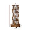 ZLGONRL 360Rotating Bookshelf, Solid Wood Display Corner Bookshelf for Small Space, 5 Tier Kids Bookshelf, Standing Shelves for Bedroom, Living Room, Study Room view 2