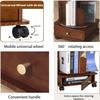 ZLGONRL 360Rotating Bookshelf, Solid Wood Display Corner Bookshelf for Small Space, 5 Tier Kids Bookshelf, Standing Shelves for Bedroom, Living Room, Study Room view 3