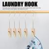 10 Pcs Laundry Hooks Clip Industrial Solid Wood Rotary Multifunctional Hanging Hooks Clip view 4