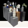 LVLDAWA Wooden Display Pedestal Stand, Stackable Cube Sculpture Display Pillars, Floor-Standing Photography Props Columns for Entryway, Living Room(Gray,30x30x80cm) view 2