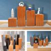 LVLDAWA Wooden Display Pedestal Stand, Stackable Cube Sculpture Display Pillars, Floor-Standing Photography Props Columns for Entryway, Living Room(Gray,30x30x80cm) view 4