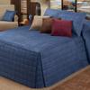 Touch of Class Camden Luxury Bedding | Warm Indigo Color | Grande Fitted Bedspread | Faux Suede Box Quilted Design | Designed 3 Piece Set Includes Full Bedspread and 2 Standard Shams view 1